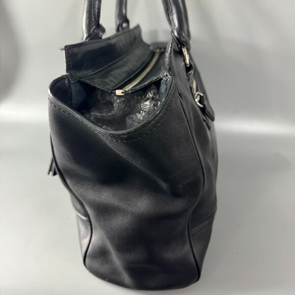 Coach # 19890P Legacy Candace Black Leather Carryall Shoulder Bag - Picture 4 of 15